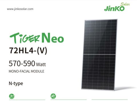 Jinko 560W Solar Panel Half Cut Monocrystalline 