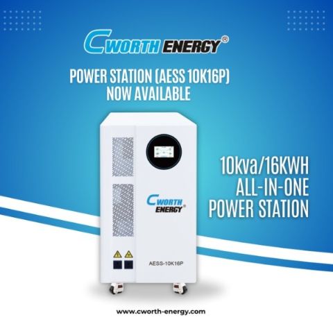 Cworth Energy 10kW/16kWh All-in-One System AESS-10K16P Lithium Battery