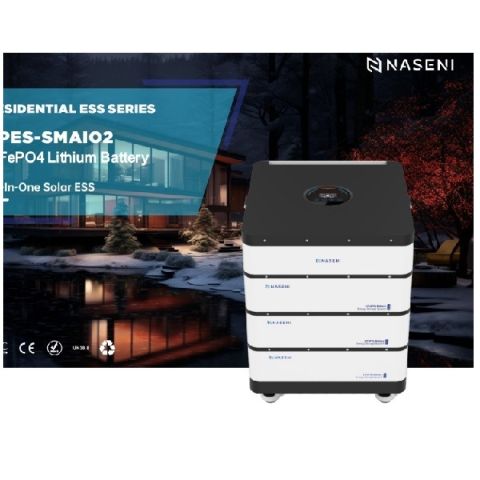 Naseni Residential ESS RPES-SMAIO2-12kW + 20kWh-400Ah LifePo Lithium Battery All In One Solar ESS