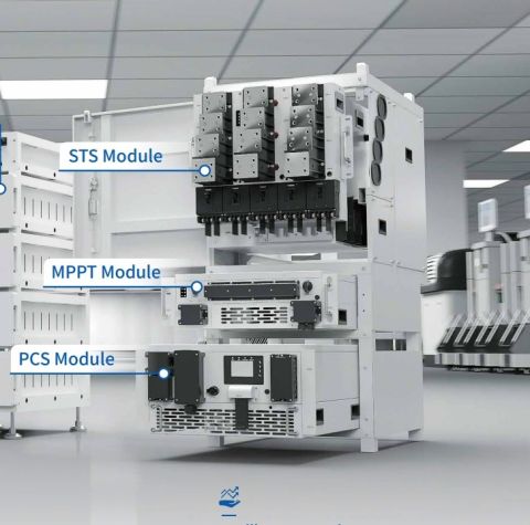 Deye 125kW HV PCS Module 125kW/MPPT Module 8 MPP Trackers, 40a/STS Module 500kW/BOS-B Pro-A3 Commercial & Industrial Applications
