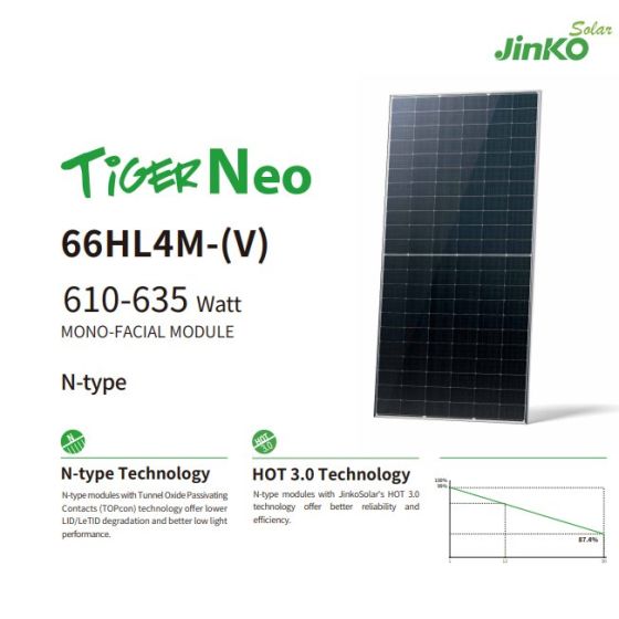 Home - Jinko 620W Solar Panel Half-Cell Mono Bifacial 620N-66HL4-BD